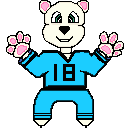 Pixel Polar Bear Hockey Player Male