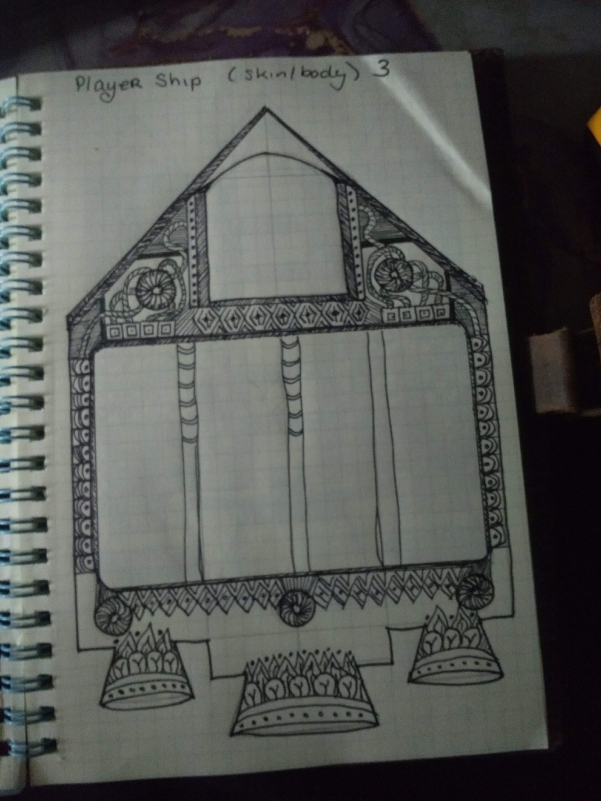 Space Pirates – Rough Draft of player pirate ships. Version 8
